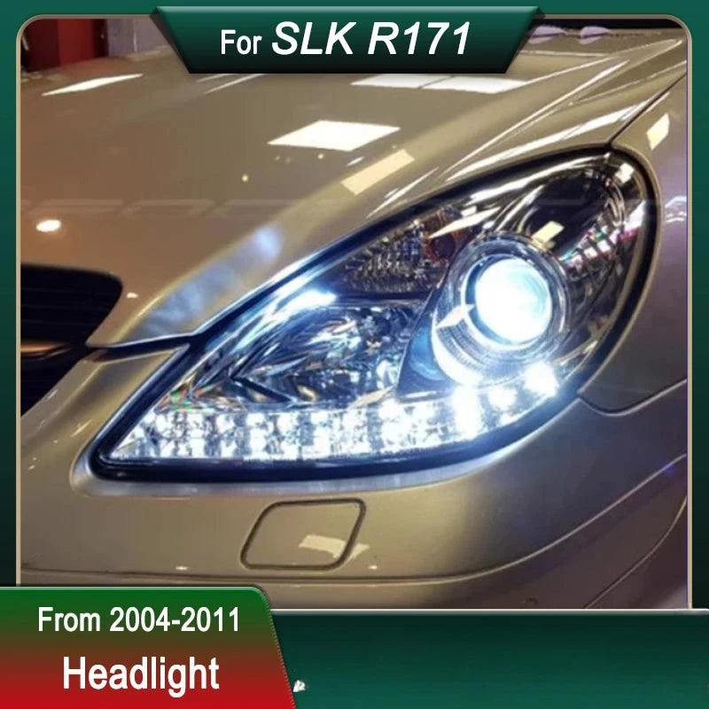 Phares LED Mercedes SLK R171 SLK200 SLK300 2004-2011 DRL - vue de profil - Becquet Voiture