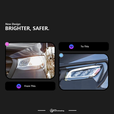 Phares LED Mercedes Sprinter 2018-2023 - vue de profil - Becquet Voiture