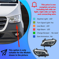 LED Headlights Mercedes Sprinter W907 2018-2023 Projector - fitting detail - Becquet Voiture