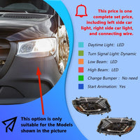 LED Headlights Mercedes Sprinter W907 2018-2023 Maybach Style - fitting detail - Becquet Voiture