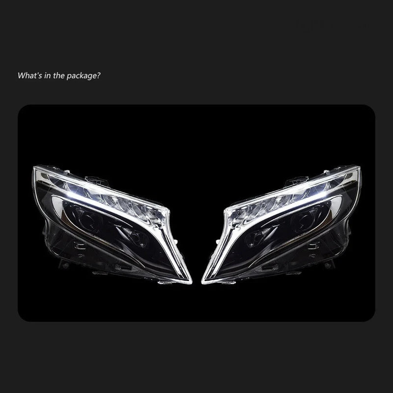LED Headlights Mercedes Vito 2013-2019 - fitted on vehicle - Becquet Voiture