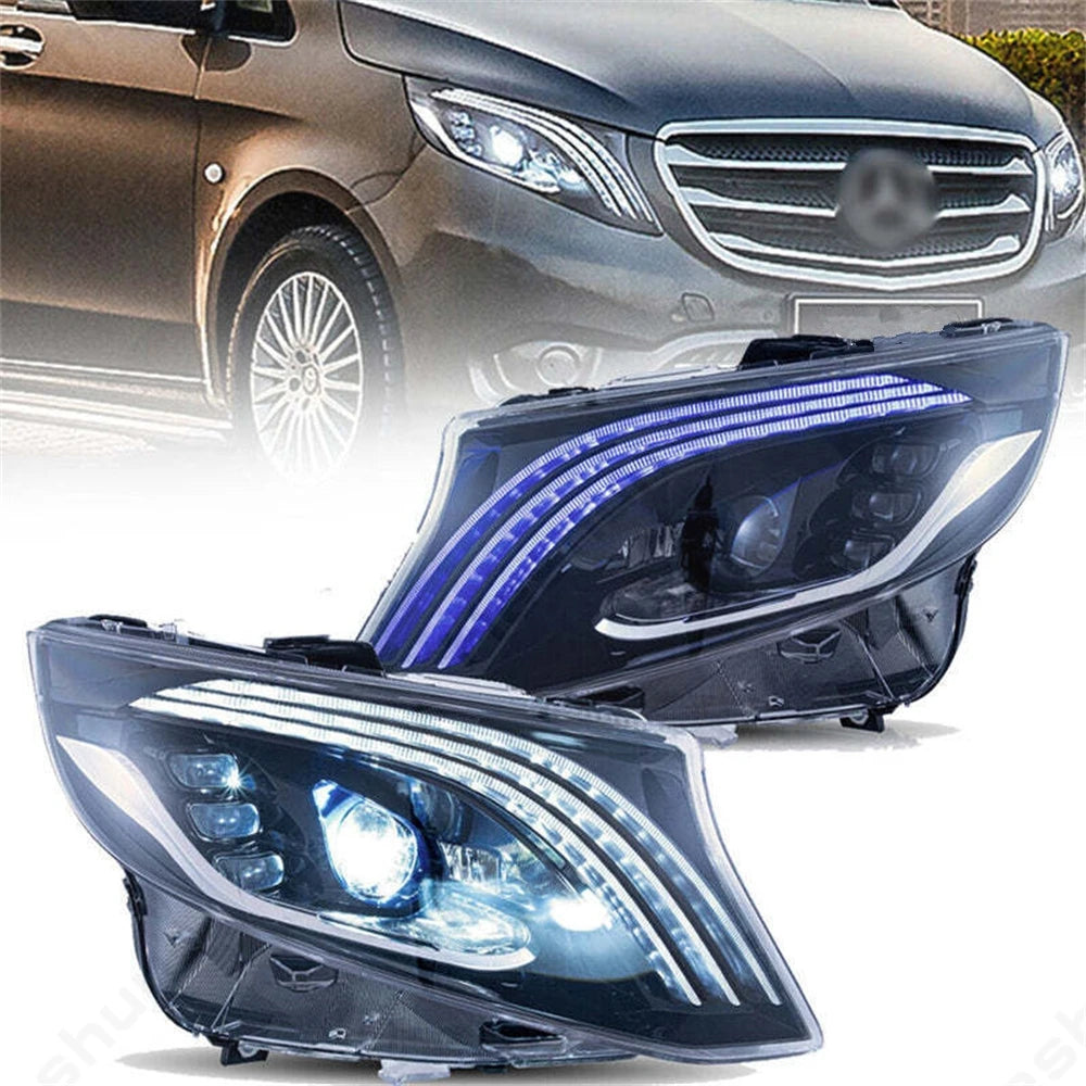 Phares LED Mercedes Vito Classe V V250 V260 W447 Maybach - vue de face - Becquet Voiture