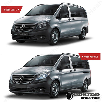 Phares LED Mercedes Vito Classe V V250 V260 W447 Maybach - vue de trois-quarts - Becquet Voiture