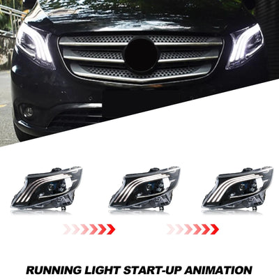 Phares LED Mercedes Vito Metris 2016-2023 - vue arrière - Becquet Voiture