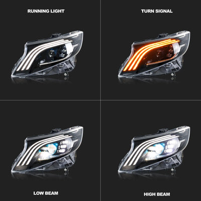 Phares LED Mercedes Vito Metris 2016-2023 - vue de profil - Becquet Voiture