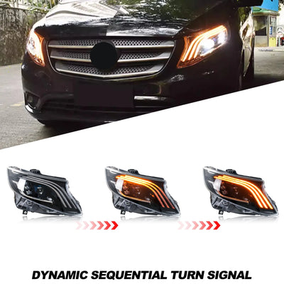Phares LED Mercedes Vito Metris 2016-2023 - vue de trois-quarts - Becquet Voiture