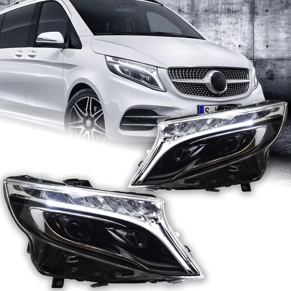 Phares LED Mercedes Vito W447 2015-2022 - vue de face - Becquet Voiture