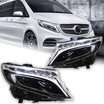 Phares LED Mercedes Vito W447 2015-2022 - vue de face - Becquet Voiture