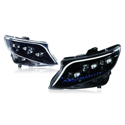 Phares LED Mercedes Vito W447 2016-2023 Feux Jour Clignotant - vue de profil - Becquet Voiture