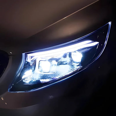 Phares LED Mercedes Vito W447 2016-2023 Nouveau Style - packshot studio - Becquet Voiture