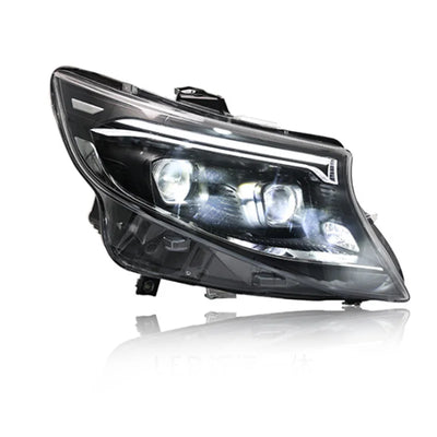 Phares LED Mercedes Vito W447 2016-2023 (réf. 2) - vue de trois-quarts - Becquet Voiture