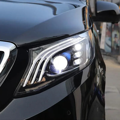 Phares LED Mercedes Vito W447 Classe V 2016-2023 - installé sur véhicule - Becquet Voiture