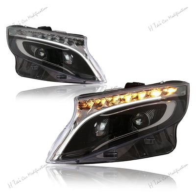 Phares LED Mercedes Vito W447 V250 V260 2016-2023 - détail du montage - Becquet Voiture
