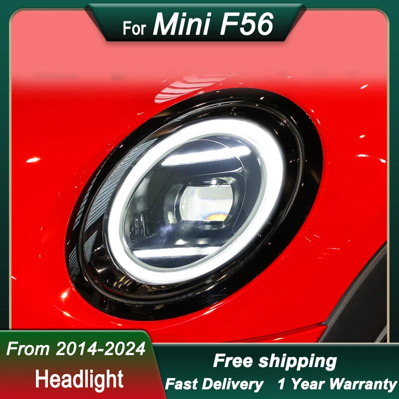 Phares LED Mini Cooper F54 F55 F56 F57 2014-2024 - vue de face - Becquet Voiture
