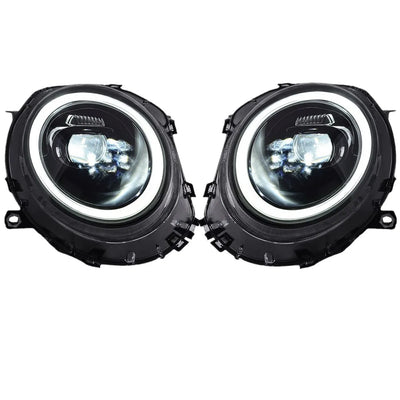 Phares LED Mini Cooper R56 R57 R58 R59 2007-2013 (réf. 2) - détail du montage - Becquet Voiture