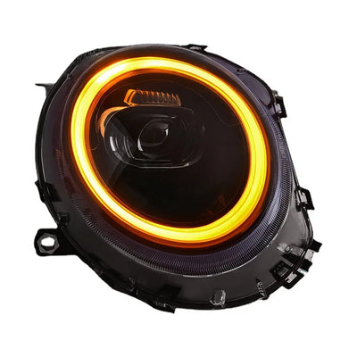 Phares LED Mini Cooper R56 R57 R58 R59 2007-2013 (réf. 2) - vue de trois-quarts - Becquet Voiture