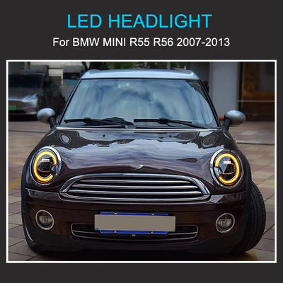 Phares LED Mini Cooper R56 R57 R58 R59 2007-2013 - vue de profil - Becquet Voiture