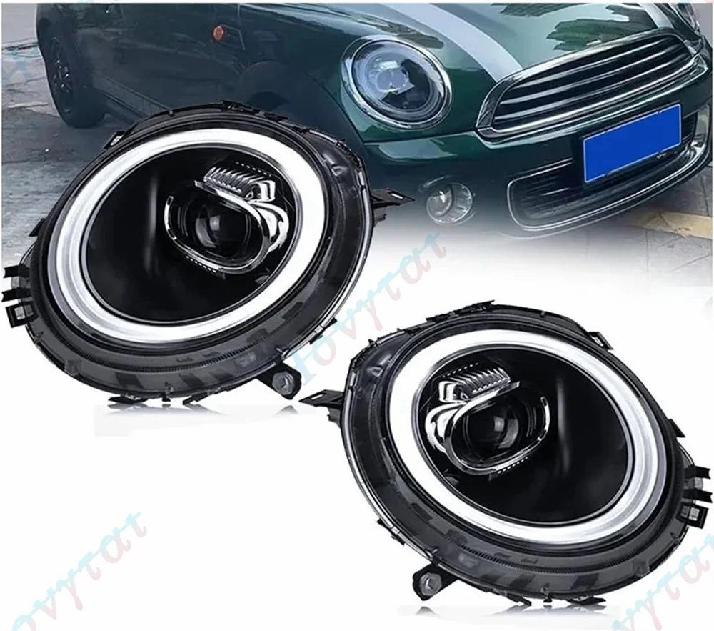 Phares LED Mini Cooper R56 R57 R58 R59 2007-2014 - vue de face - Becquet Voiture