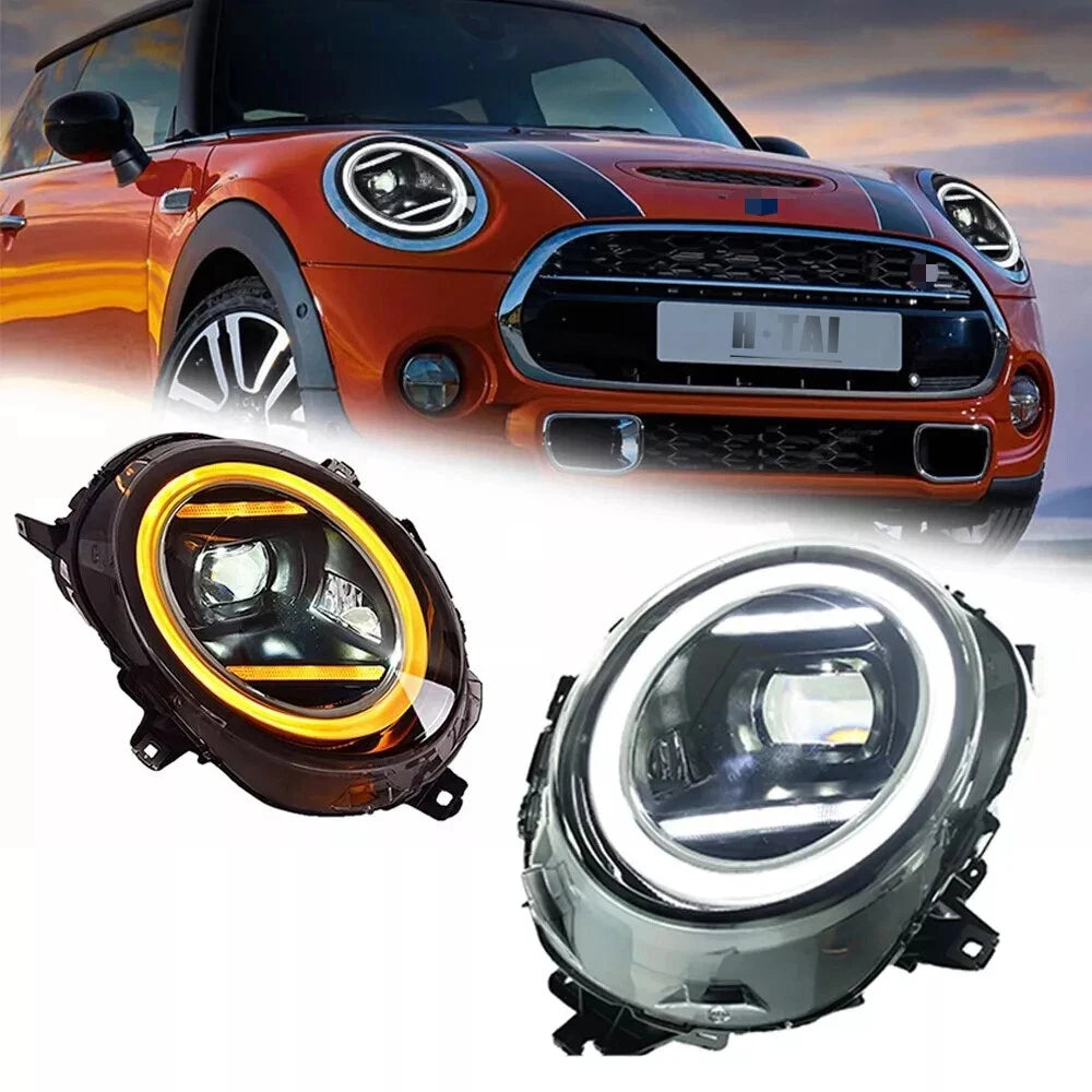 Phares LED Mini F55 F56 F57 2014-2021 - vue de face - Becquet Voiture