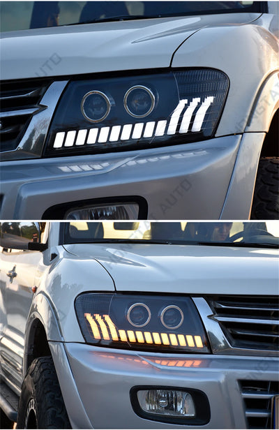 Phares LED Mitsubishi Pajero Montero V73 V77 - vue arrière - Becquet Voiture