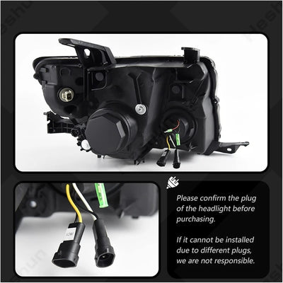 Phares LED Mitsubishi Pajero V97 2006-2021 DRL Paire - packshot studio - Becquet Voiture