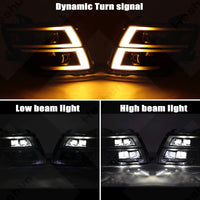Phares LED Mitsubishi Pajero V97 2006-2021 DRL Paire - vue de trois-quarts - Becquet Voiture