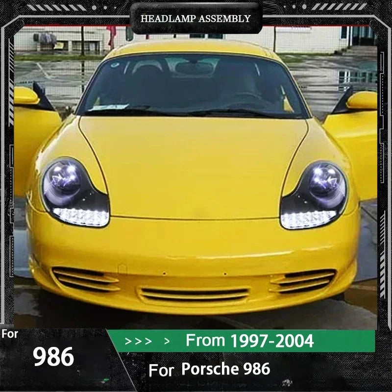 LED-Scheinwerfer Porsche Boxster 986 911 996 1997–2004 - Vorderansicht - Becquet Voiture