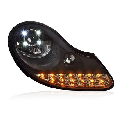 Phares LED Porsche Boxster 986 911 996 1997-2004 - vue de trois-quarts - Becquet Voiture