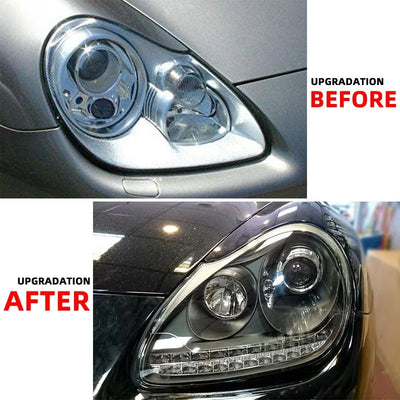 Phares LED Porsche Cayenne 955 2003-2008 - installé sur véhicule - Becquet Voiture