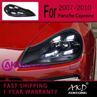 Phares LED Porsche Cayenne 957 2007-2010 (réf. 2) - vue de face - Becquet Voiture