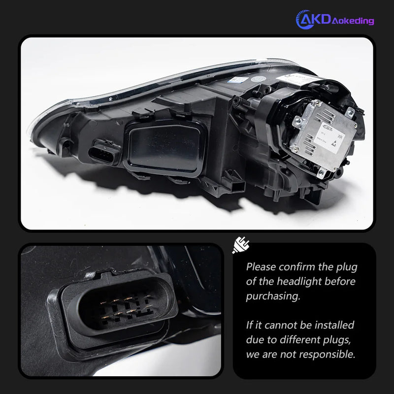 Phares LED Porsche Cayenne 957 2007-2010 (réf. 2) - vue de trois-quarts - Becquet Voiture