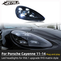 Phares LED Porsche Cayenne 958.1 2011-2014 - installé sur véhicule - Becquet Voiture