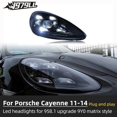 Phares LED Porsche Cayenne 958.1 2011-2014 - installé sur véhicule - Becquet Voiture