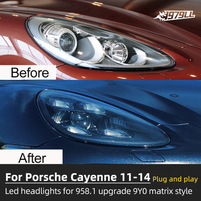 Phares LED Porsche Cayenne 958.1 2011-2014 - vue de profil - Becquet Voiture