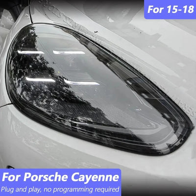 Phares LED Porsche Cayenne 958.1 958.2 2011-2017 - installé sur véhicule - Becquet Voiture