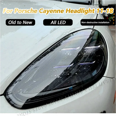 Phares LED Porsche Cayenne 958.1 958.2 2011-2017 - packshot studio - Becquet Voiture