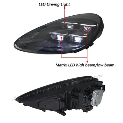 Phares LED Porsche Cayenne 958.1 958.2 2011-2017 - vue de profil - Becquet Voiture