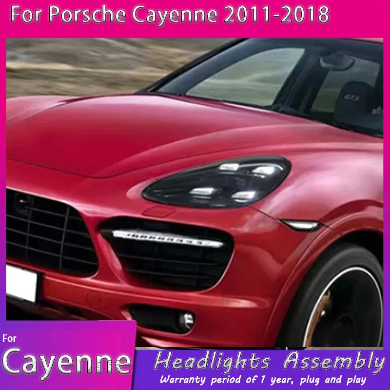 Phares LED Porsche Cayenne 958.1 958.2 2011-2018 - vue de face - Becquet Voiture