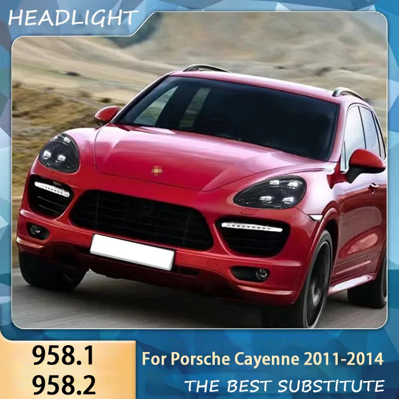 Phares LED Porsche Cayenne 958 2011-2014 - vue de face - Becquet Voiture