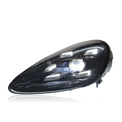 Phares LED Porsche Cayenne 958 2011-2014 - vue de trois-quarts - Becquet Voiture