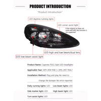 Phares LED Porsche Cayenne 958 2011-2018 - installé sur véhicule - Becquet Voiture