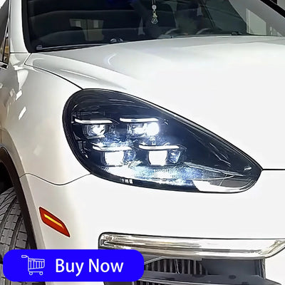 Phares LED Porsche Cayenne 958 2015-2017 - installé sur véhicule - Becquet Voiture