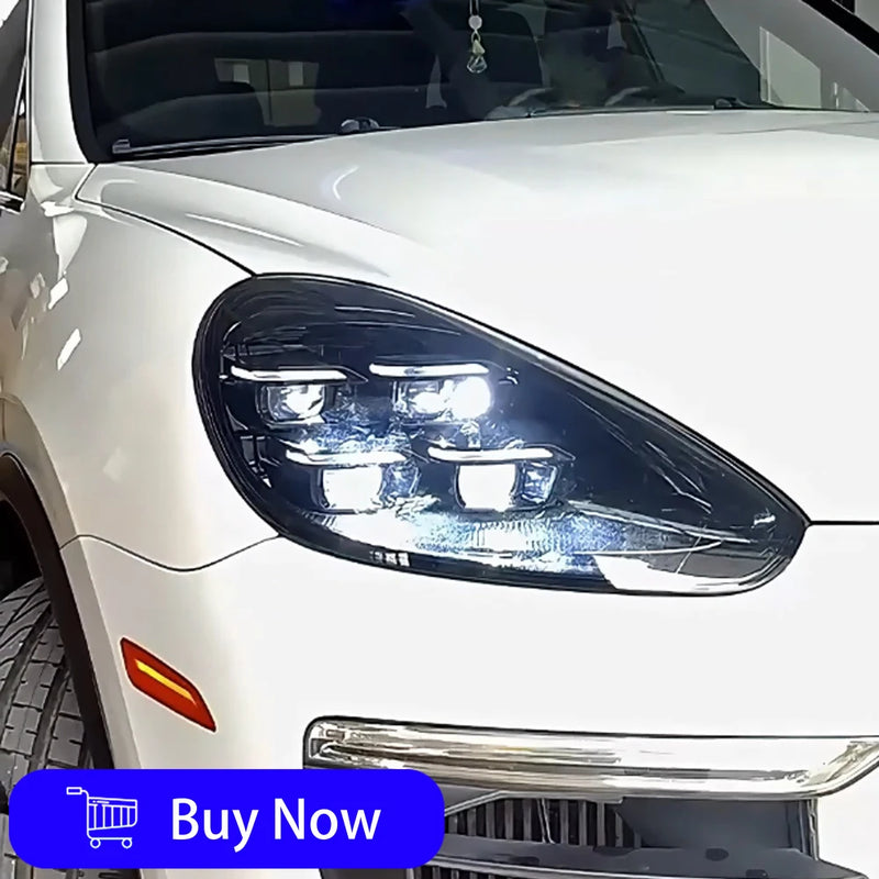 Phares LED Porsche Cayenne 958 2015-2017 - installé sur véhicule - Becquet Voiture