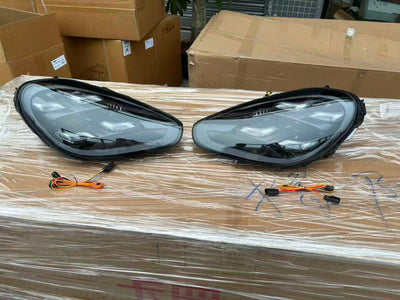 Phares LED Porsche Cayenne 958 2016 - détail du montage - Becquet Voiture