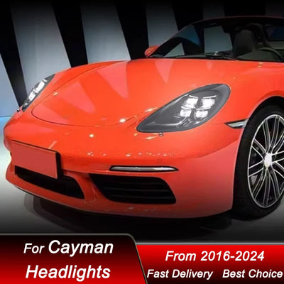 Phares LED Porsche Cayman Boxster 718 2016-2024 - packshot studio - Becquet Voiture