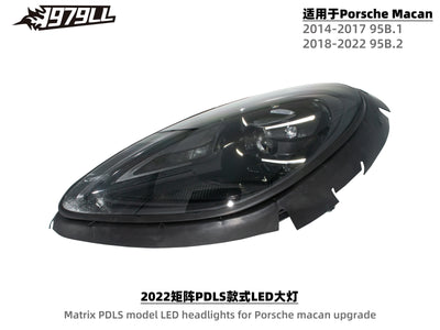 Phares LED Porsche Macan 2014-2022 - vue de trois-quarts - Becquet Voiture