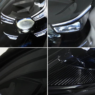 Phares LED Porsche Macan 95B 2014-2017 - vue de trois-quarts - Becquet Voiture