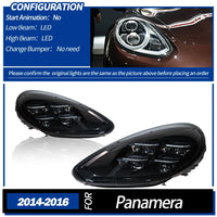 Phares LED Porsche Panamera 970.1 2014-2017 - détail du montage - Becquet Voiture