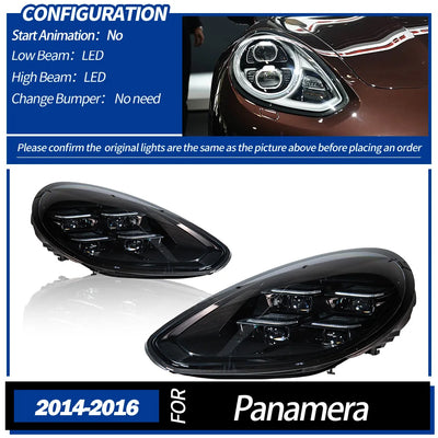 Phares LED Porsche Panamera 970.1 2014-2017 - détail du montage - Becquet Voiture