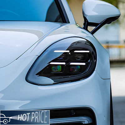 Phares LED Porsche Panamera 971 2017-2023 - vue de face - Becquet Voiture